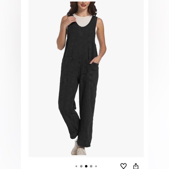 Pants - Stylish Black Overalls